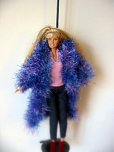 Manteau tricot pour Barbie en laine Fourrure